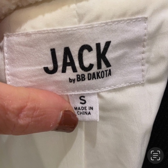 JACK by BB Dakota Cream Sherpa Jacket like new size Small - Picture 11 of 12
